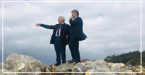 AK Parti İl Başkanı, Kozlu da sahil çalışmalarını inceledi..