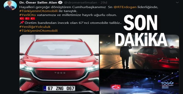 Yerli otomobile bir talip de Zonguldak’tan