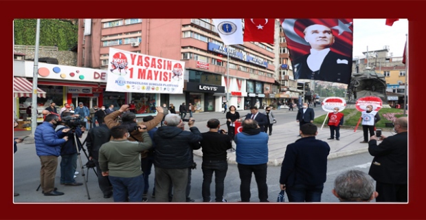 Zonguldak’ta 1 Mayıs korona virüs gölgesinde kutlandı