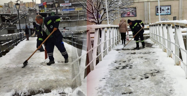 Gazipaşa'da kar kürüme çalışmaları başladı...