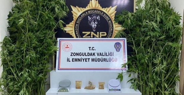 Zonguldak'ta uyuşturucu operasyonunda 3 tutuklama