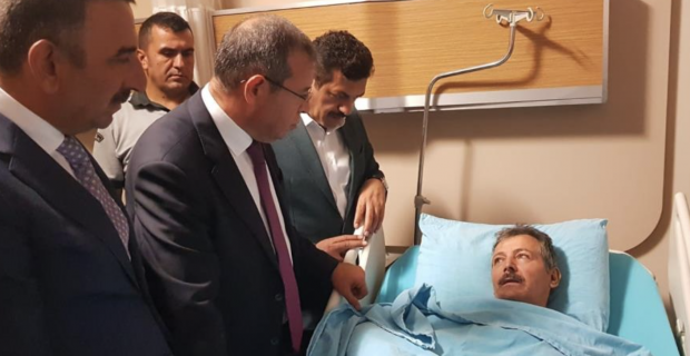 Bakan Yardımcısı Tancan, yaralı madencileri hastanede ziyaret etti